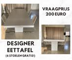 Eettafel + 6 stoelen, 100 à 150 cm, Rectangulaire, Enlèvement, 150 à 200 cm