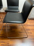 Moderne stoelen  Alain berteau tab chair bulo, Huis en Inrichting, Vijf, Zes of meer stoelen, Leer, Zo goed als nieuw, Zwart