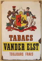 Emaille Reclamebord Tabacs Vander Elst / Emaillerie Belge, Reclamebord, Gebruikt, Ophalen of Verzenden