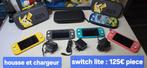 diverse console switch lite (c.nieuw) +oplader en garantie, Games en Spelcomputers, Ophalen of Verzenden, Zo goed als nieuw
