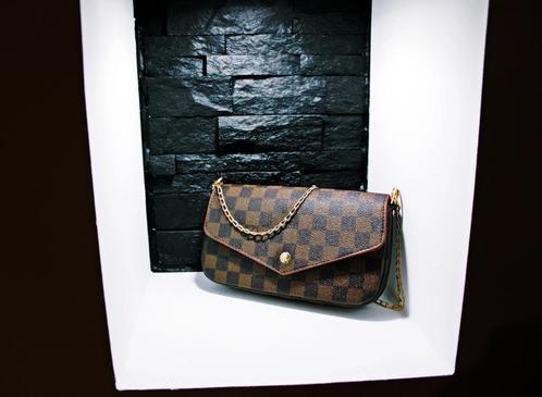 LV TAS BAG-Félicie Pochette - Monogram Canvas - Damier Ebene, Handtassen en Accessoires, Tassen | Damestassen, Nieuw, Schoudertasje