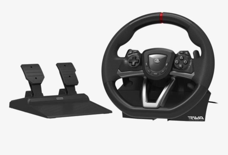 Volant PS4/PS5 Hori + pédalier – bon état, Computers en Software, Joysticks, Zo goed als nieuw, Ophalen