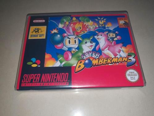 Super Bomberman 3 SNES Game Case, Games en Spelcomputers, Games | Nintendo Super NES, Zo goed als nieuw, Verzenden
