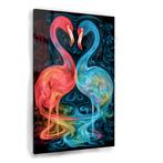 Dans van de Flamingos in Kleur Glasschilderij 60x90cm + Oph, Verzenden