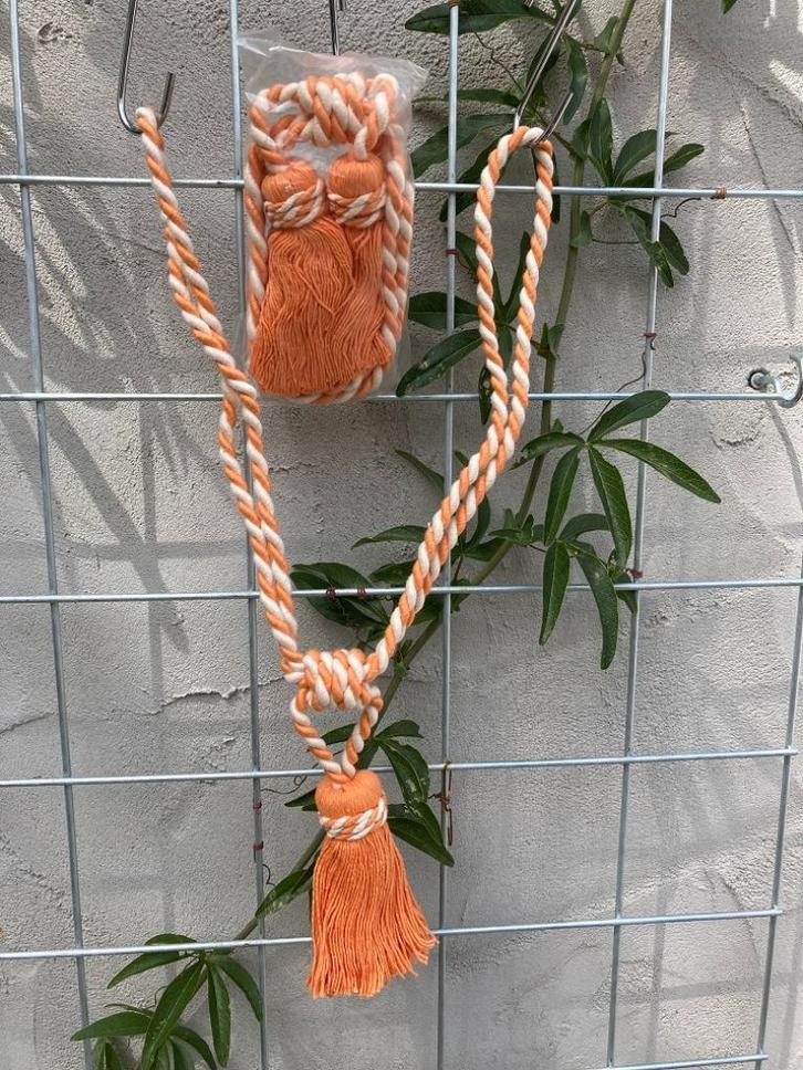 EMBRASSE MET DUBBELE FLOS ORANJE NIEUW, Huis en Inrichting, Stoffering | Gordijnen en Lamellen, Nieuw, Overige kleuren, Verzenden