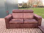 GRATIS LEVERING HEEL BE 3+ 2.5-zit Stof Suede Relax Bankstel, Ophalen, Driepersoons, 75 tot 100 cm, Zo goed als nieuw