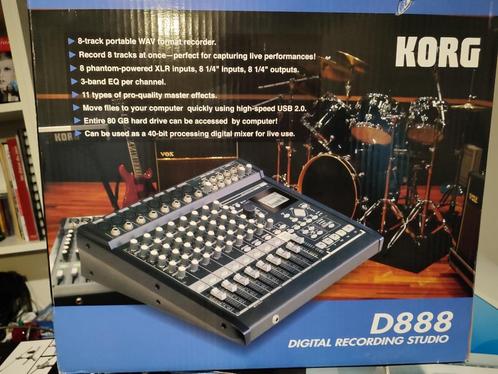 KORG D888 digital recording studio, Musique & Instruments, Tables de mixage, Comme neuf, 5 à 10 canaux, Enlèvement