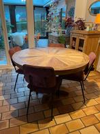 Table ronde en bois massif - style authentique, Ophalen, Gebruikt