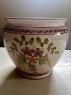 Grote Italiaanse caché pot met bloemen vintage, Ophalen of Verzenden