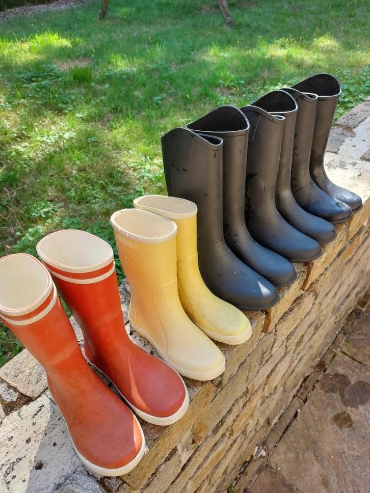 Pakket  regen- en rijlaarzen 32 en 33 prima staat, Dieren en Toebehoren, Paardrijkleding, Gebruikt, Kinderen, Ophalen