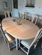 Table à manger avec 6 chaises, Maison & Meubles, Salles à manger complètes, Comme neuf, 4 à 6 chaises, Enlèvement ou Envoi