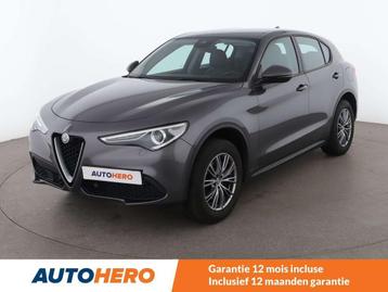Alfa Romeo Stelvio 2.0 Turbo Super Q4 (automatique), Autos, Cuir, Argent ou Gris, 200 ch, Noir