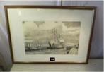 Prachtige Ets 'Fabiolaville Schip' - gesigneerd, Ophalen of Verzenden