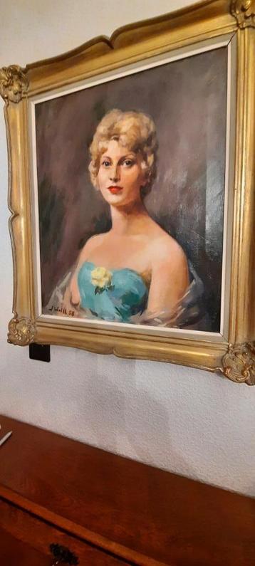 Portrait signé José WOLFF en 1958 . beschikbaar voor biedingen