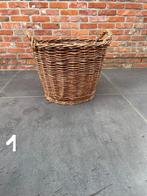 Rieten manden - Ideaal als houtmand, Huis en Inrichting, Ophalen, Gebruikt, Mand, Rond