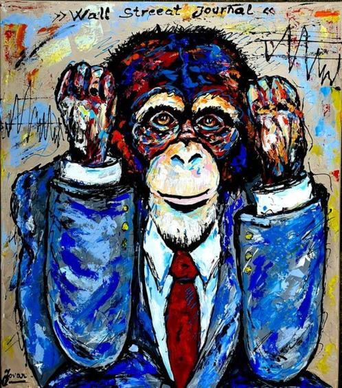 Jovan Srijemac-Mr.George has business problems- Acrylique, Antiquités & Art, Art | Peinture | Abstraite, Envoi
