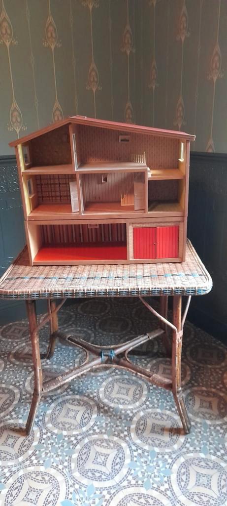 Vintage poppenhuis, Verzamelen, Poppenhuizen en Toebehoren, Gebruikt, Poppenhuis, Ophalen
