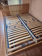 bedframe + 2 lattoflex, Huis en Inrichting, Ophalen, Bruin, 210 cm, Tweepersoons
