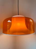 Prachtige oranje kunststof hanglamp, Huis en Inrichting, Lampen | Hanglampen, Kunststof, Ophalen of Verzenden
