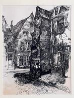 Inkttekening, Vrouw van Mechelenstraat Mechelen, Antiek en Kunst, Kunst | Tekeningen en Fotografie, Ophalen of Verzenden