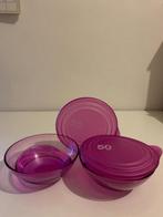 2 Tupperware potjes 600ml/stuk, Huis en Inrichting, Keuken | Tupperware, Ophalen of Verzenden, Gebruikt, Paars, Bak of Kom