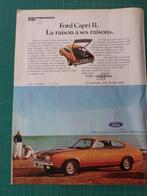 Ford capri II - publicité papier - 1974, Verzamelen, Overige typen, Gebruikt, Ophalen of Verzenden