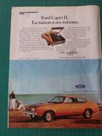 Ford capri II - publicité papier - 1974, Collections, Autres types, Utilisé, Enlèvement ou Envoi