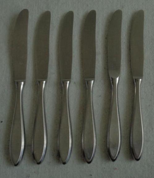 Set de 6 couteaux à dessert WMF CROMARGAN PUNTFILET 16,8 cm, Maison & Meubles, Cuisine | Couverts, Utilisé, Enlèvement ou Envoi