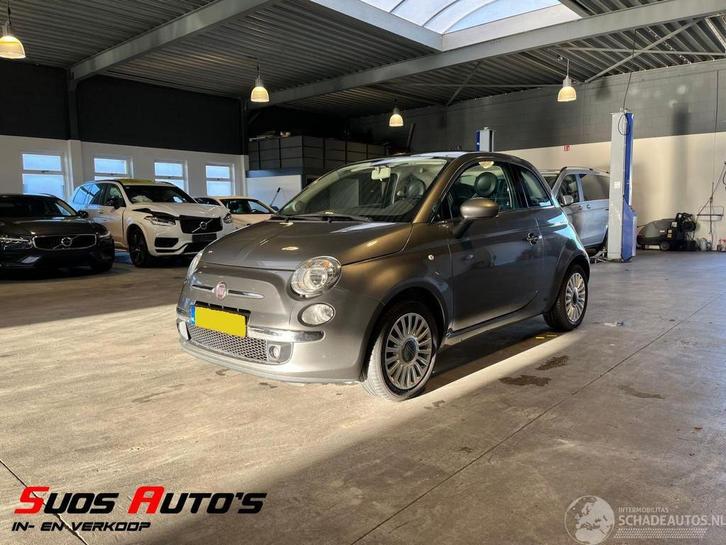 Fiat 500 1.2 Lounge (bj 2013), Auto diversen, Ongevalwagen, Fiat, Handgeschakeld, Benzine, Stadsauto, Zilver of Grijs