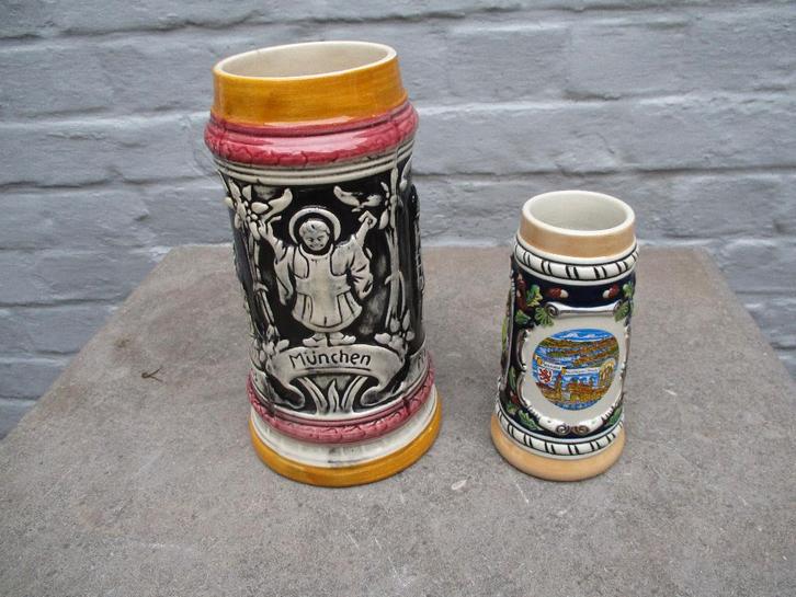 Twee stuks oude Duitse  BIERPULLEN, Collections, Marques de bière, Comme neuf, Autres marques, Enlèvement ou Envoi