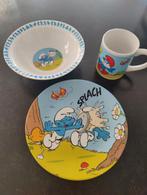 Eetsetje smurfen voor kinderen, Ophalen of Verzenden, Gebruikt, Bord(en)
