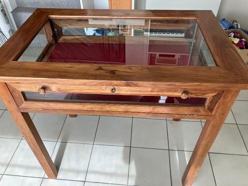 Winkel toonbank tafel met glas, Zakelijke goederen, Kantoor en Winkelinrichting | Winkel en Inventaris, Ophalen