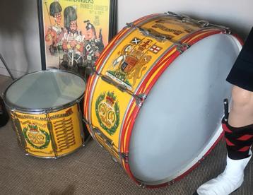Militaria - Argyll & Sutherland Highlanders Bass Drum, Enlèvement, Armée de terre, Autres types