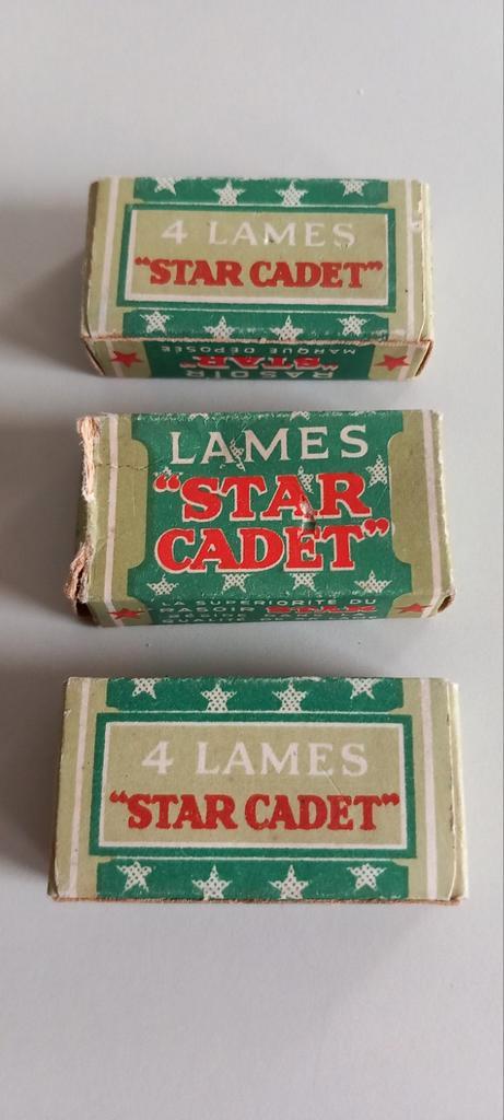 3 oude dozen met scheermesjes van Star Cadet, Verzamelen, Merken en Reclamevoorwerpen, Gebruikt, Ophalen of Verzenden