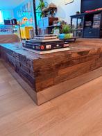 Robuuste salontafel in gerecycled hout – landelijke stijl, Huis en Inrichting, Tafels | Salontafels, Ophalen