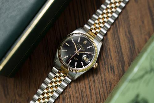 Rolex Datejust 16013 – Two Tone, Handtassen en Accessoires, Horloges | Heren, Gebruikt, Polshorloge, Rolex, Goud, Goud, Ophalen of Verzenden