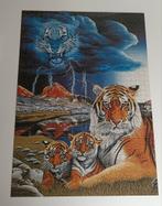 Puzzel Ravensburger tijgers 1000 stukjes, Hobby en Vrije tijd, Ophalen of Verzenden, 500 t/m 1500 stukjes, Gebruikt, Legpuzzel