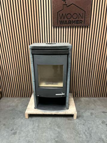 25094 Houtkachel met speksteen GKT 🔥Alosa 9kw terraskachel, Ophalen, Gebruikt, Houtkachel, Vrijstaand