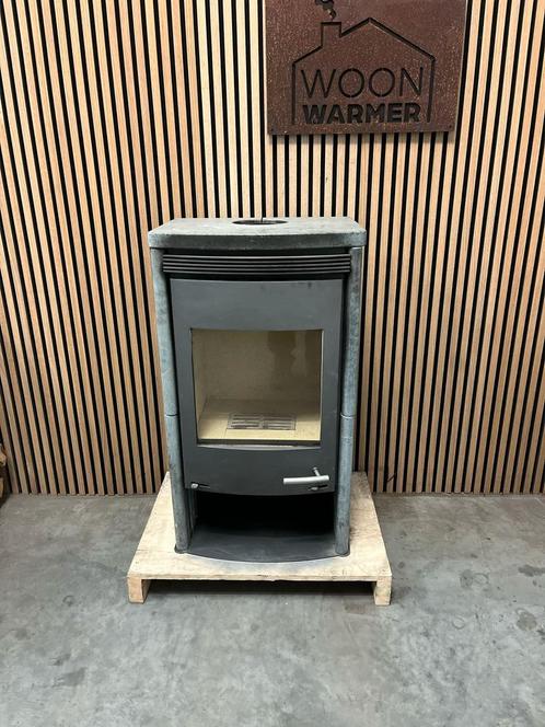 25094 Houtkachel met speksteen GKT 🔥Alosa 9kw terraskachel, Huis en Inrichting, Kachels, Gebruikt, Vrijstaand, Houtkachel, Hout