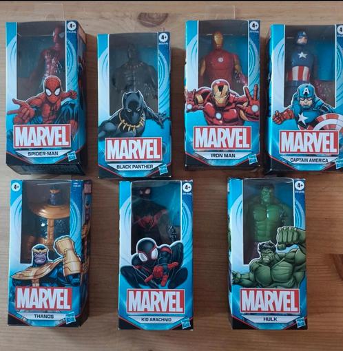 Marvel Avengers  7 Super Heroes beeldjes met doos, Kinderen en Baby's, Speelgoed | Actiefiguren, Zo goed als nieuw, Ophalen