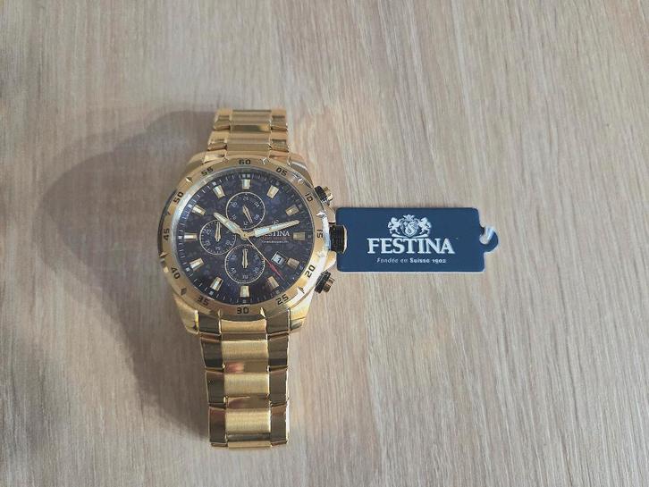 Festina Chronograph F20541/2 horloge, Handtassen en Accessoires, Horloges | Heren, Nieuw, Polshorloge, Overige merken, Staal, Staal
