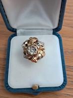 Diamanten ring, Handtassen en Accessoires, Ringen, Ophalen, Zo goed als nieuw, Wit, Goud