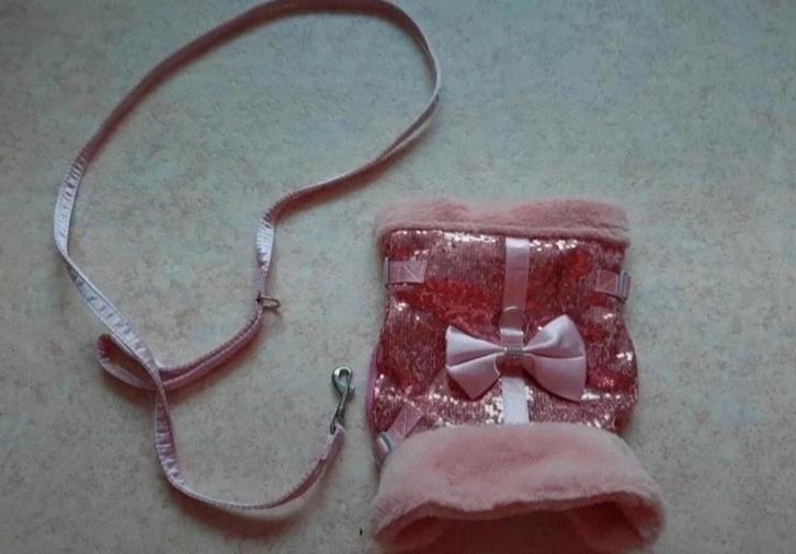 Harnais fourré pailleté, Dieren en Toebehoren, Honden-accessoires, Ophalen of Verzenden