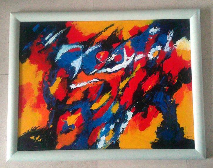 In wind en gras 2007 - Gijs Sluijmers (geb. 1933), Antiek en Kunst, Kunst | Schilderijen | Klassiek, Ophalen of Verzenden