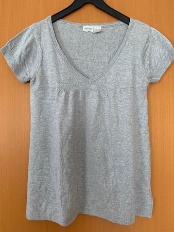Haut tee-shirt manches courtes femme 38/40- gris clait chin