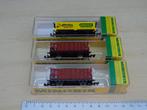 Lot goederenwagons - Minitrix - schaal N, Overige merken, Gelijkstroom, Wagon, Ophalen of Verzenden