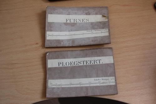 WO1 ABBL kaarten „Furnes” en „Ploegsteert” (1888-1893), Verzamelen, Militaria | Tweede Wereldoorlog, Landmacht, Kleding of Schoenen