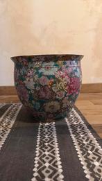Moderne chinese bloempot porcelein bloemmotief, Tuin en Terras, Ophalen, Zo goed als nieuw