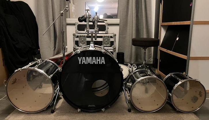 Drumstel Yamaha Stage Custom, ketels en toebehoren., Musique & Instruments, Batteries & Percussions, Comme neuf, Yamaha, Enlèvement