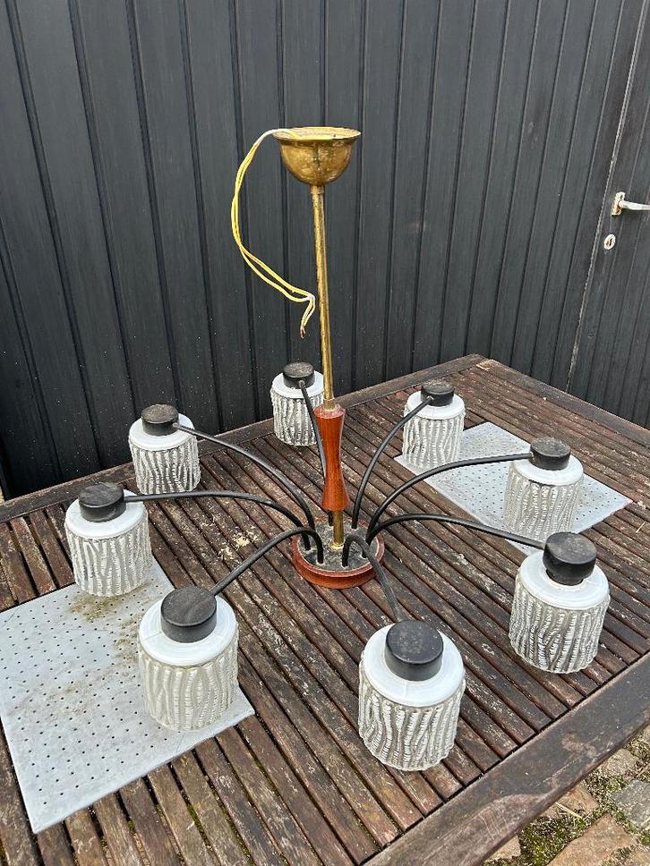 Vintage mid-century luster jaren 50/60, Antiek en Kunst, Antiek | Verlichting, Ophalen